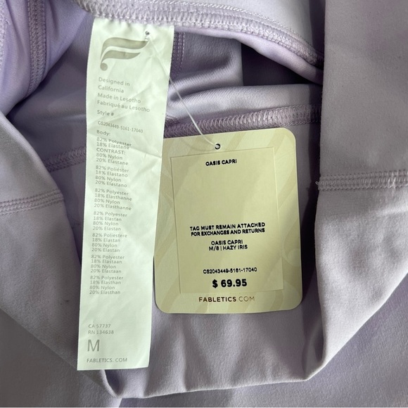 Fabletics Oasis Pureluxe High Waisted Capri Leggings Size Medium - Picture 4 of 13
